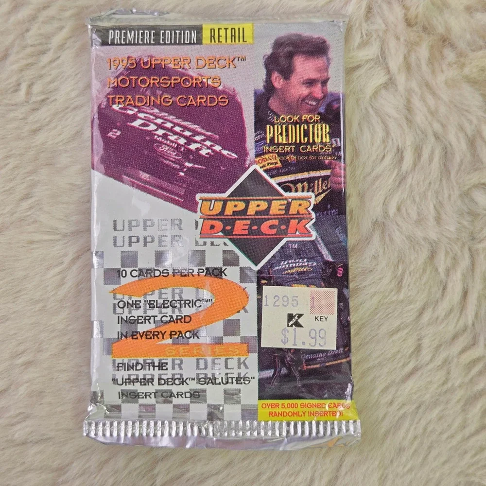 Lot of 3 1995 Upper Deck Motorsports Series 2 Racing Trading Card Packs Sealed